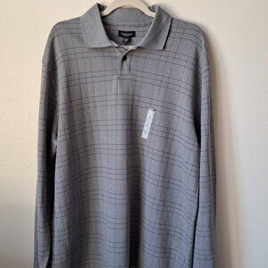 Van Heusen Mens Long Sleeved Gray Shirt Size L New With Tags